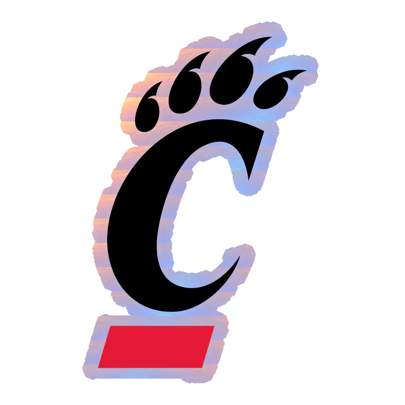 Cincinnati Bearcats - Image 1 - Holographic Vinyl Decal - Custom Size