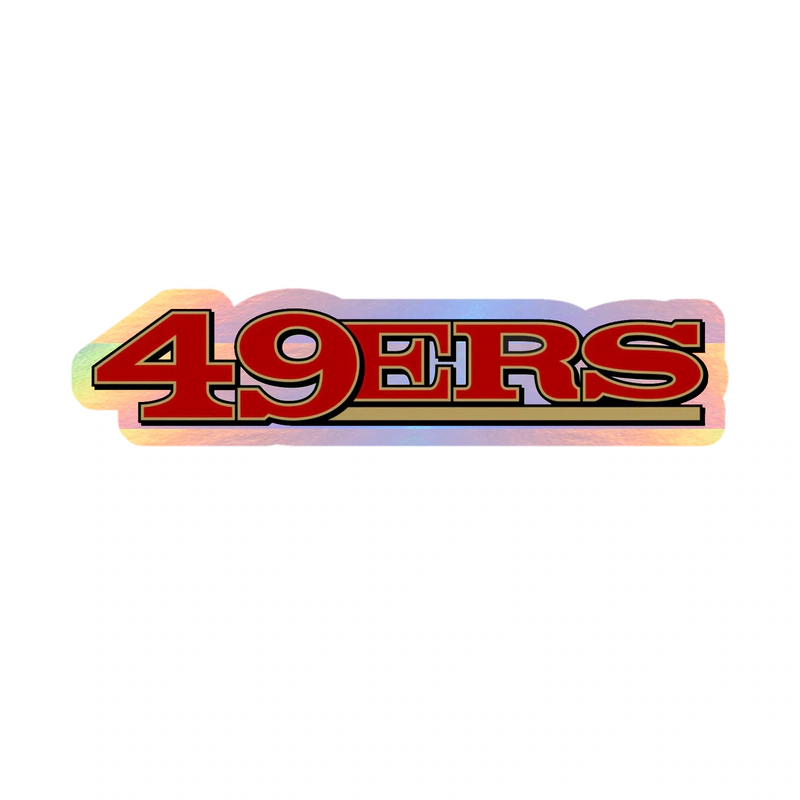 San Francisco 49ers - Image 4 - Holographic Vinyl Sticker - Custom Size