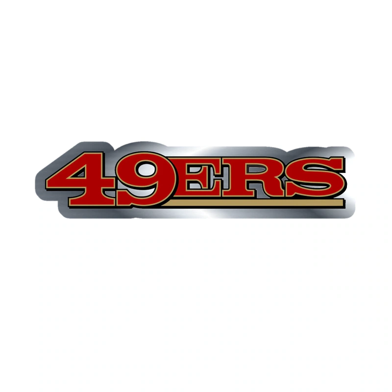 San Francisco 49ers - Image 4 - Silver Chrome Vinyl Sticker - Custom Size