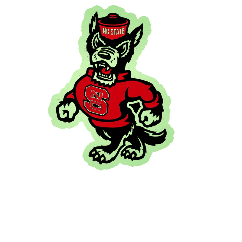 NC State Wolfpack - Image 1 - Glow in the Dark Vinyl Decal - Custom Size