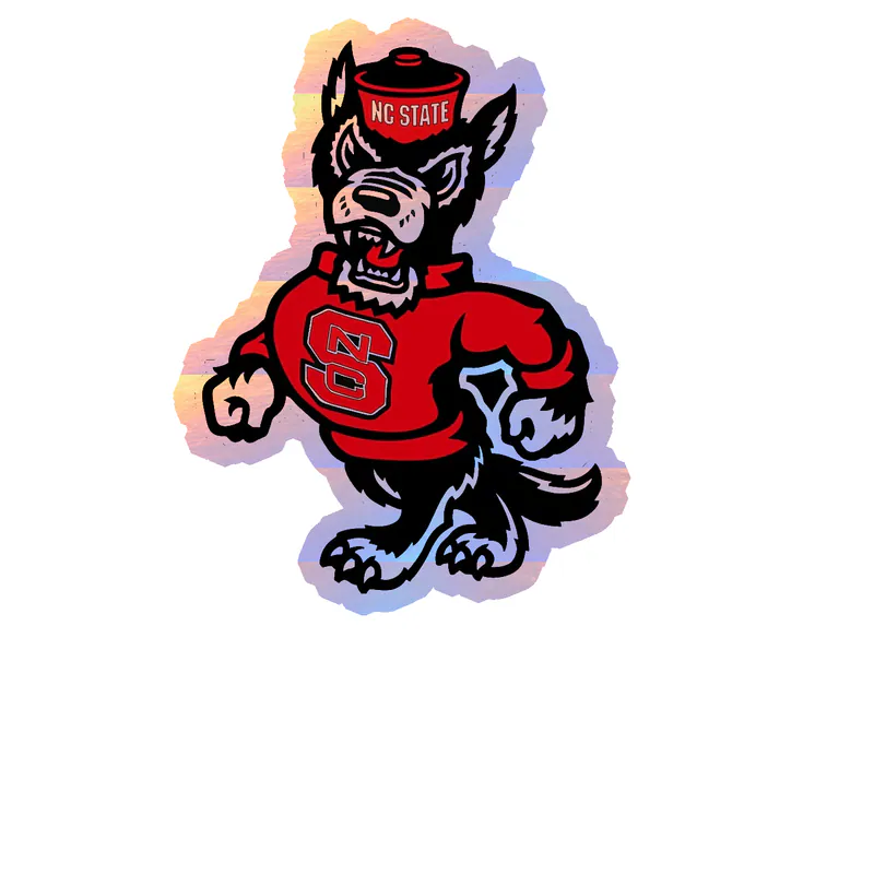 NC State Wolfpack - Image 1 - Holographic Vinyl Decal - Custom Size