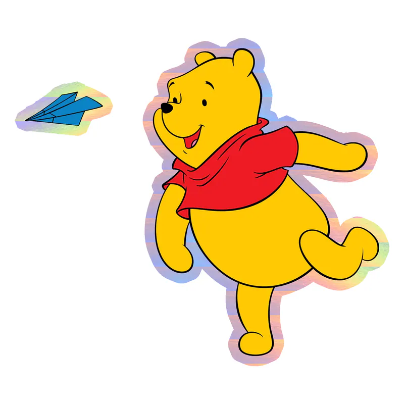Winnie The Pooh - Holographic Vinyl Sticker - Custom Size