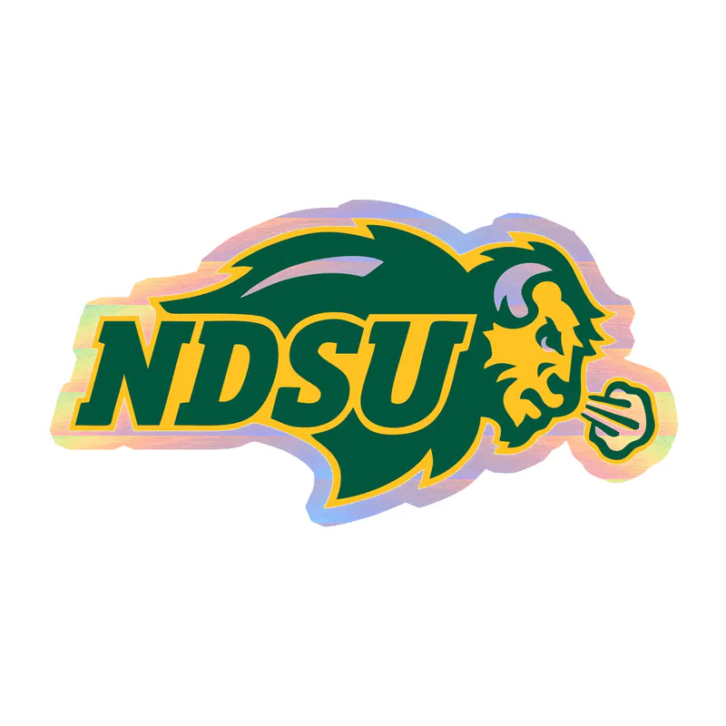 North Dakota State - Image 2 - Holographic Vinyl Decal - Custom Size