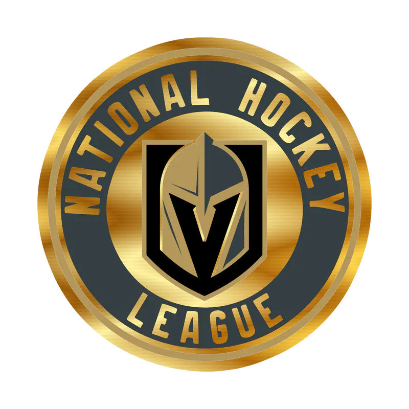 Vegas Golden Knights - National Hockey League - Gold Chrome Vinyl Sticker - Custom Size