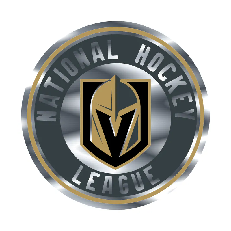 Vegas Golden Knights - National Hockey League - Silver Chrome Vinyl Sticker - Custom Size
