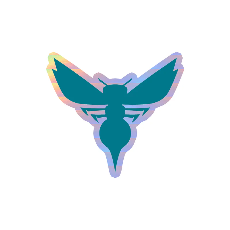 Charlotte hornets - Image 1 - Holographic Vinyl Sticker - Custom Size