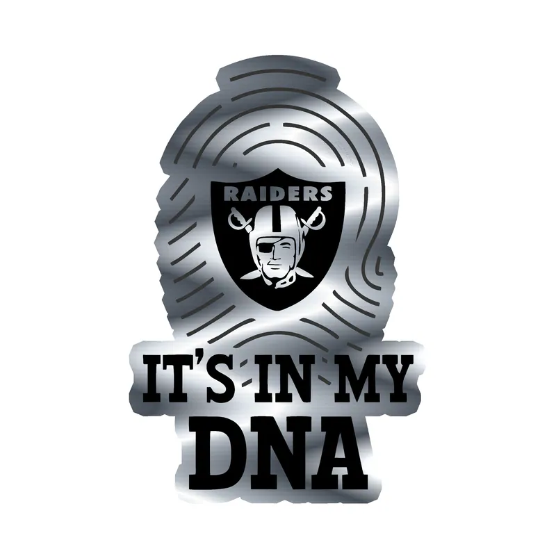 Las Vegas Raiders - Image 11 - Silver Chrome Vinyl Sticker - Custom Size