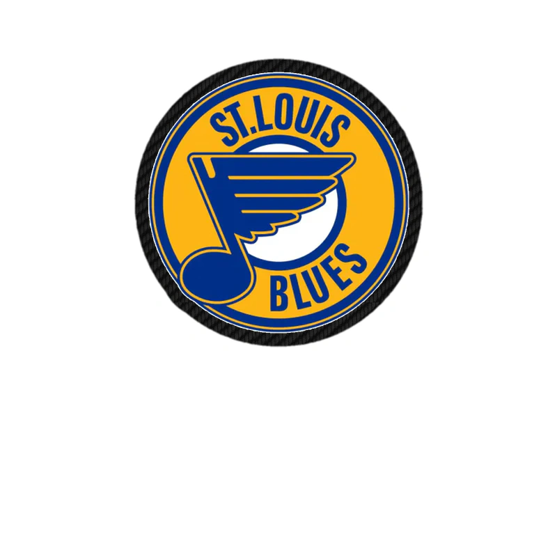 St Louis Blues - Circle With Name - Carbon Fiber Vinyl Sticker - Custom Size