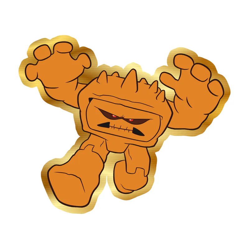 Toy Story Chunk Gold Chrome Vinyl Sticker - Custom Size
