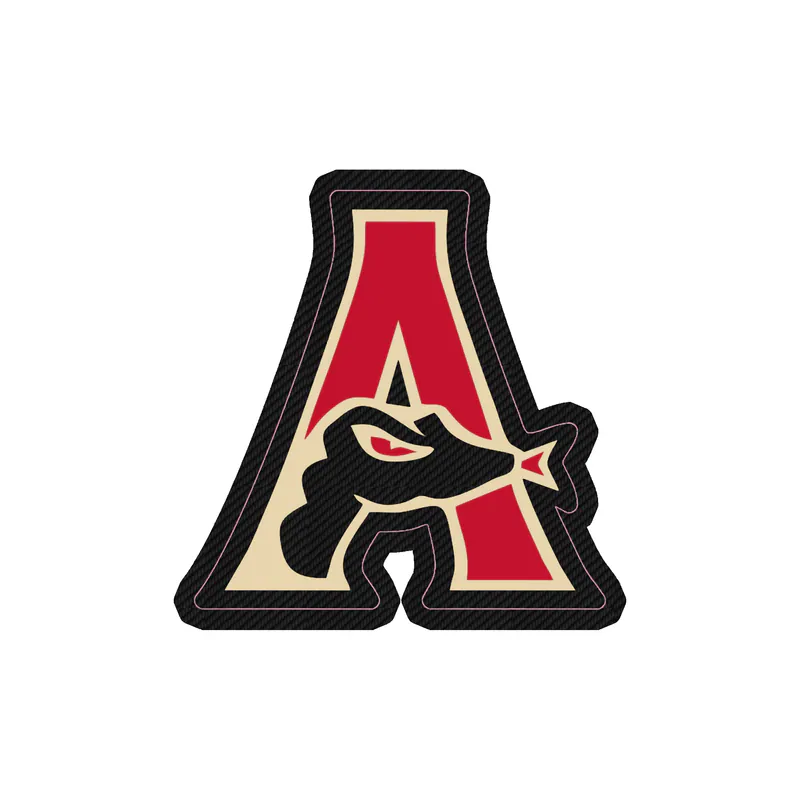 Arizona Diamondbacks - A With Snake - Carbon Fiber Vinyl Sticker - Custom Size