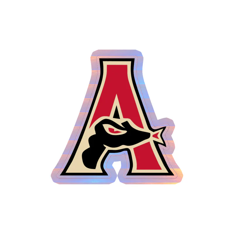 Arizona Diamondbacks - A With Snake - Holographic Vinyl Sticker - Custom Size