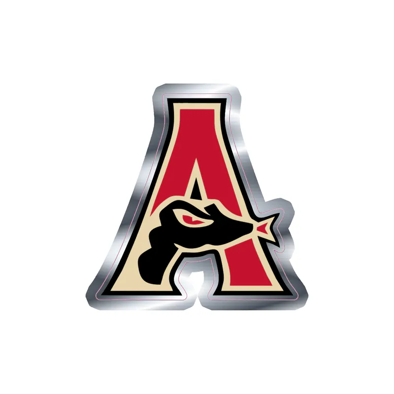 Arizona Diamondbacks - A With Snake - Silver Chrome Vinyl Sticker - Custom Size