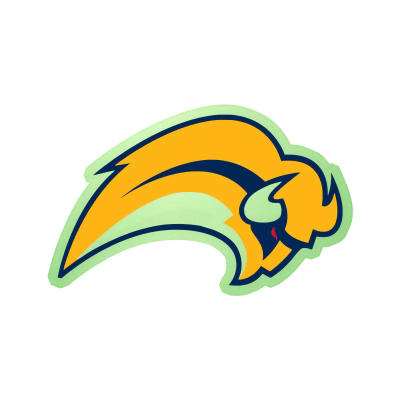 Buffalo Sabres - Yellow Buffalo - Glow in the Dark Vinyl Sticker - Custom Size