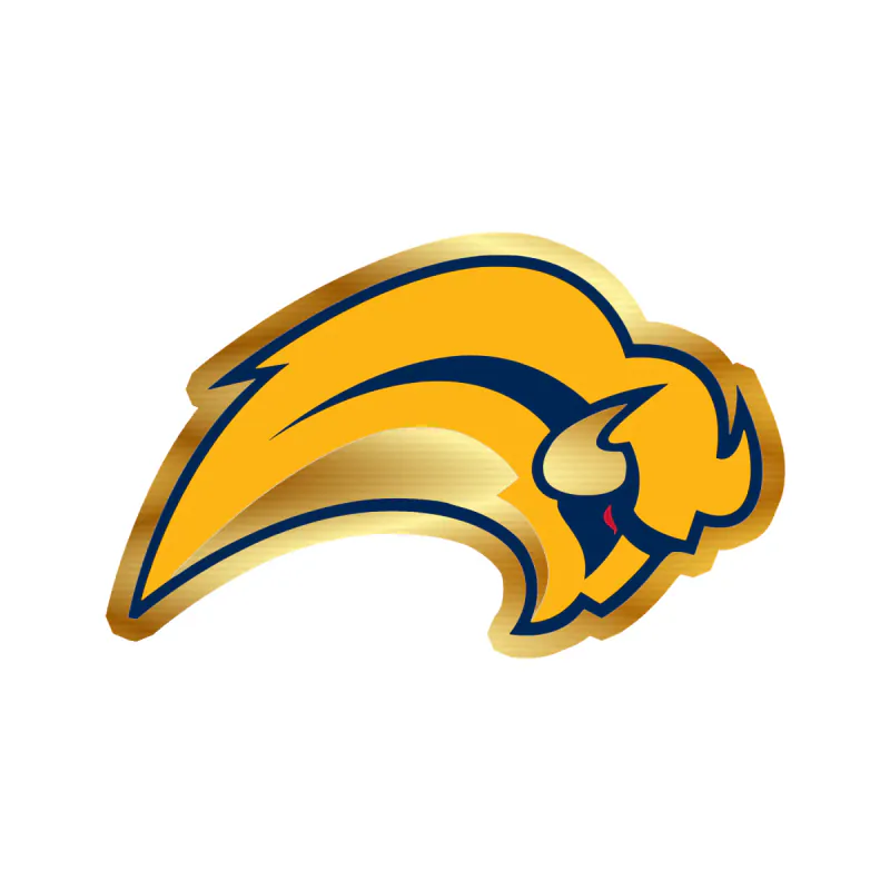 Buffalo Sabres - Yellow Buffalo - Gold Chrome Vinyl Sticker - Custom Size