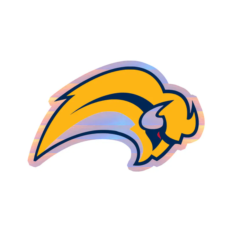 Buffalo Sabres - Yellow Buffalo - Holographic Vinyl Sticker - Custom Size