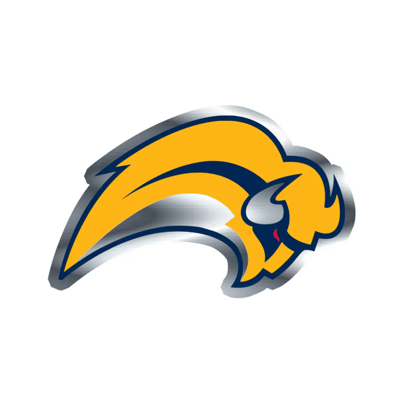 Buffalo Sabres - Yellow Buffalo - Silver Chrome Vinyl Sticker - Custom Size