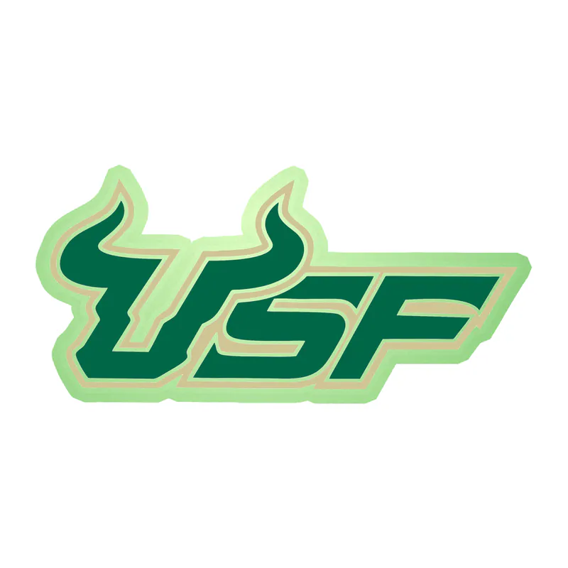 USF Bulls - Image 1 - Glow in the Dark Vinyl Decal - Custom Size