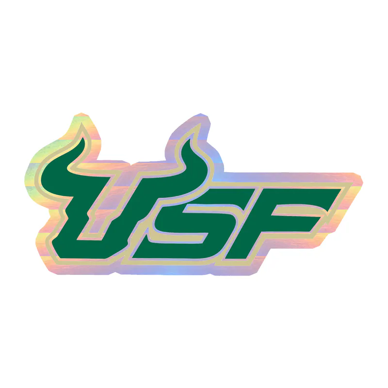 USF Bulls - Image 1 - Holographic Vinyl Decal - Custom Size