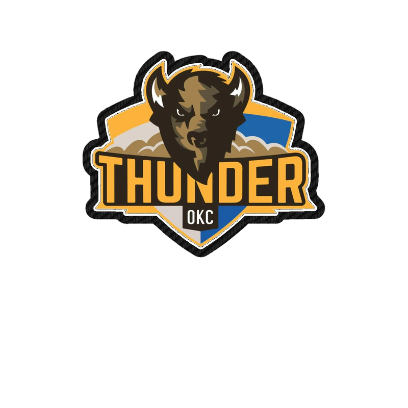 Oklahoma City Thunder - Image 7 - Carbon Fiber Vinyl Sticker - Custom Size
