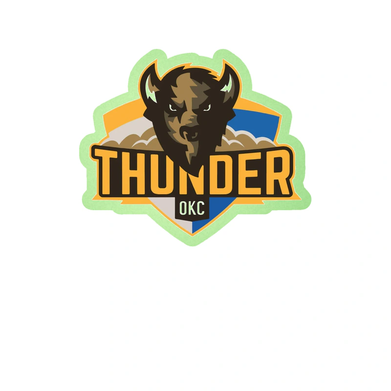 Oklahoma City Thunder - Image 7 - Glow in the Dark Vinyl Sticker - Custom Size