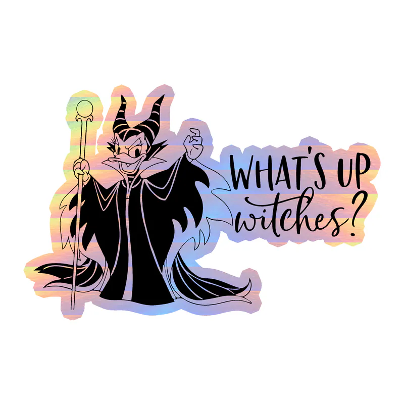 Daisy Duck Holographic Vinyl Sticker - Custom Size