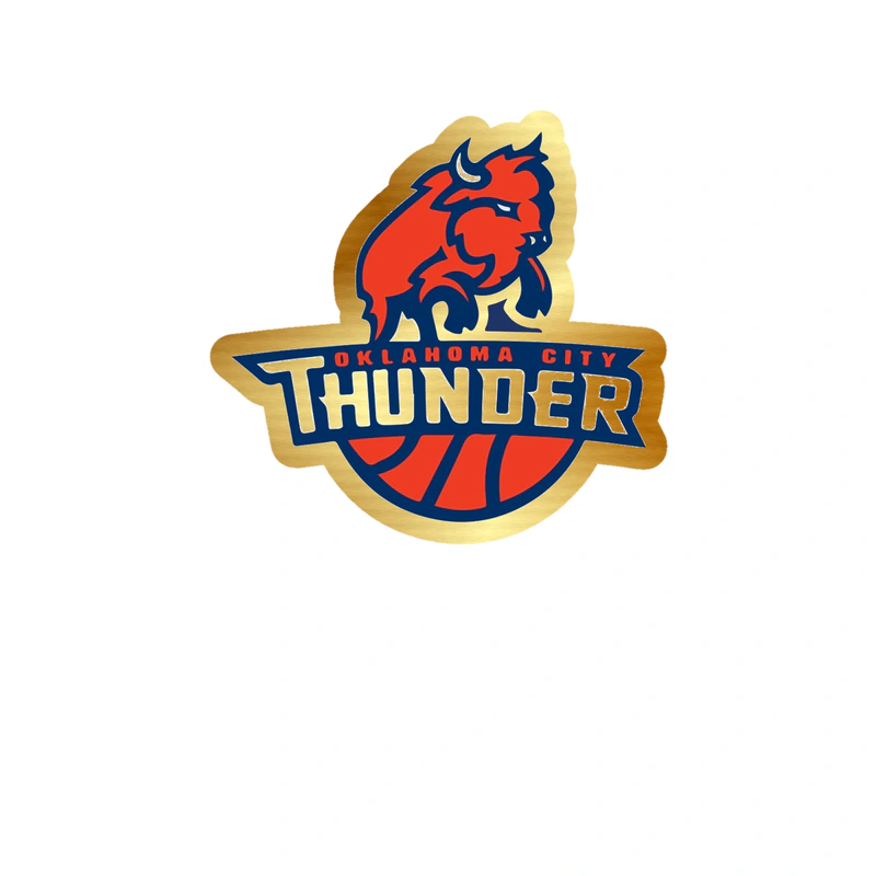 Oklahoma City Thunder - Image 9 - Gold Chrome Vinyl Sticker - Custom Size