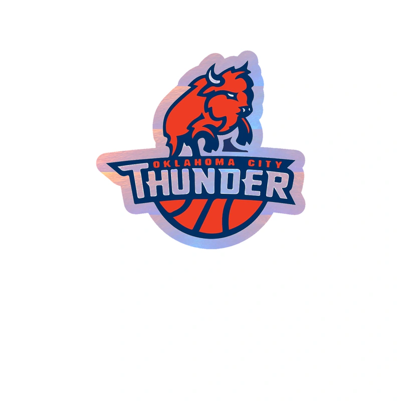 Oklahoma City Thunder - Image 9 - Holographic Vinyl Sticker - Custom Size