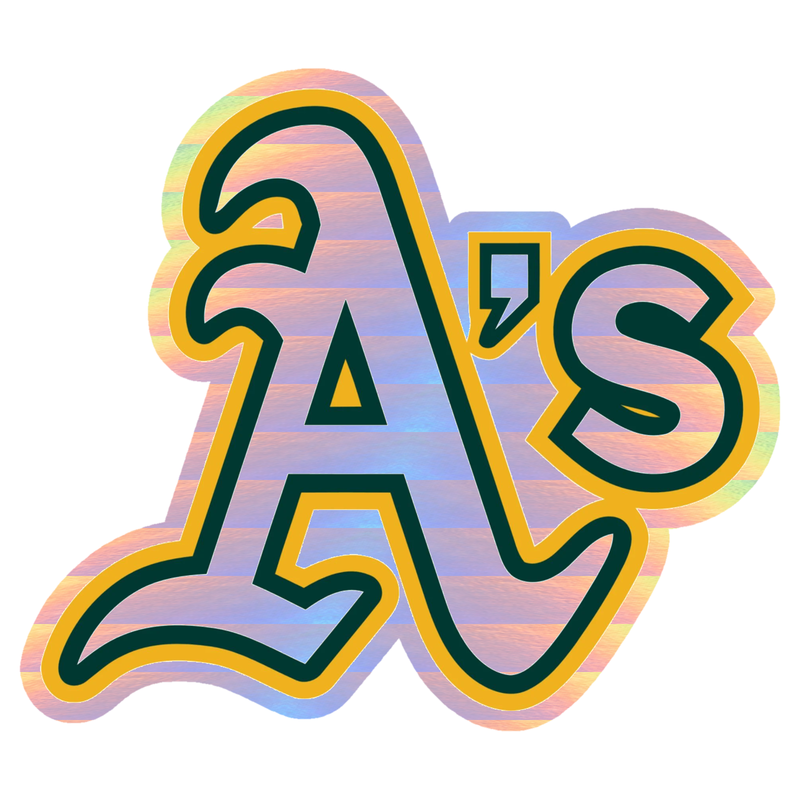 Oakland Athletics - A's - Holographic Vinyl Sticker - Custom Size