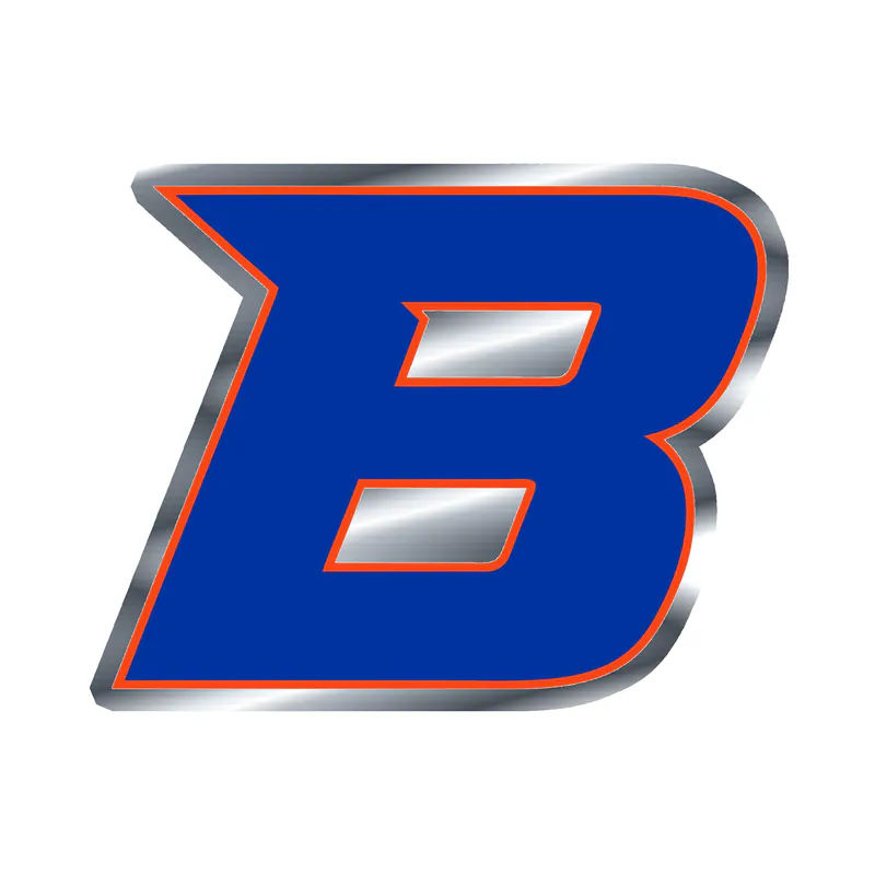Boise State Broncos - Image 1 - Silver Chrome Vinyl Decal - Custom Size