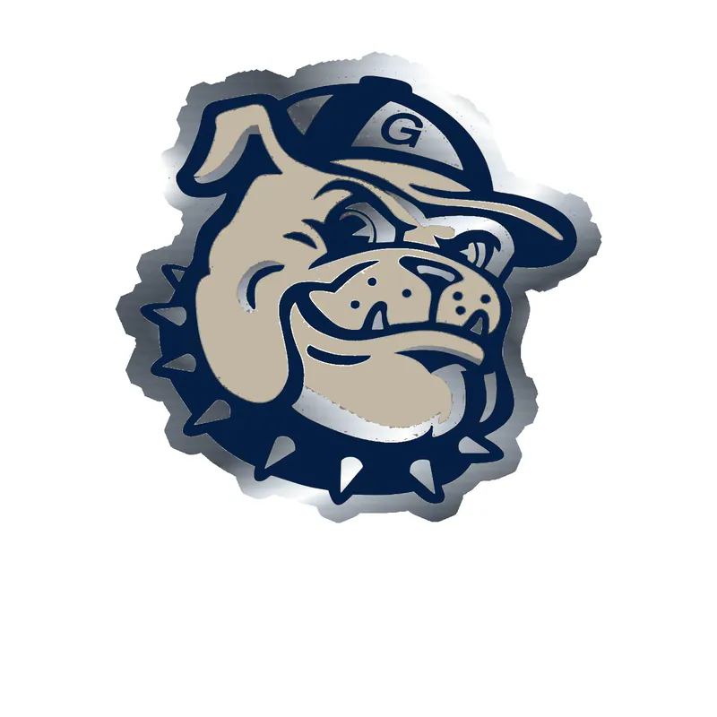 Georgetown University Hoyas - Image 1 - Silver Chrome Vinyl Decal - Custom Size