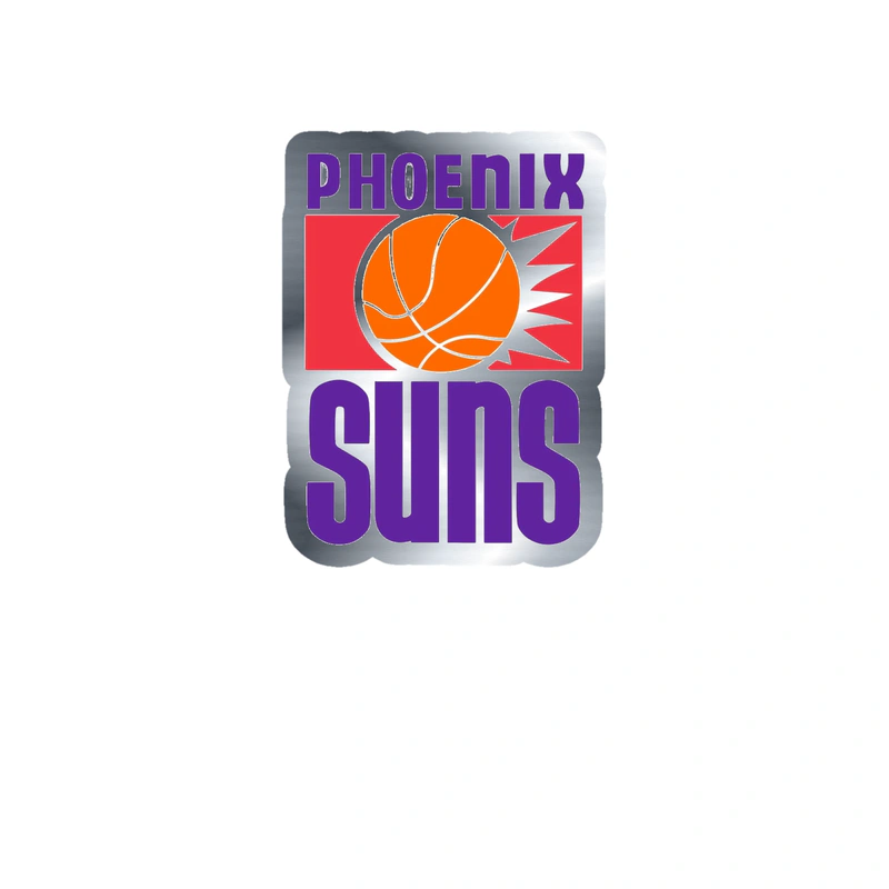 Phoenix Suns - Image 7 - Silver Chrome Vinyl Sticker - Custom Size