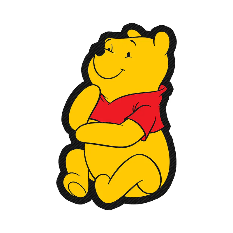 Winnie The Pooh - Carbon Fiber Vinyl Sticker - Custom Size