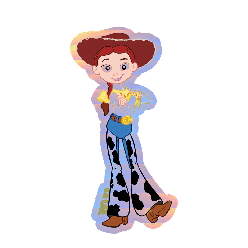 Toy Story Jessie Holographic Vinyl Sticker - Custom Size
