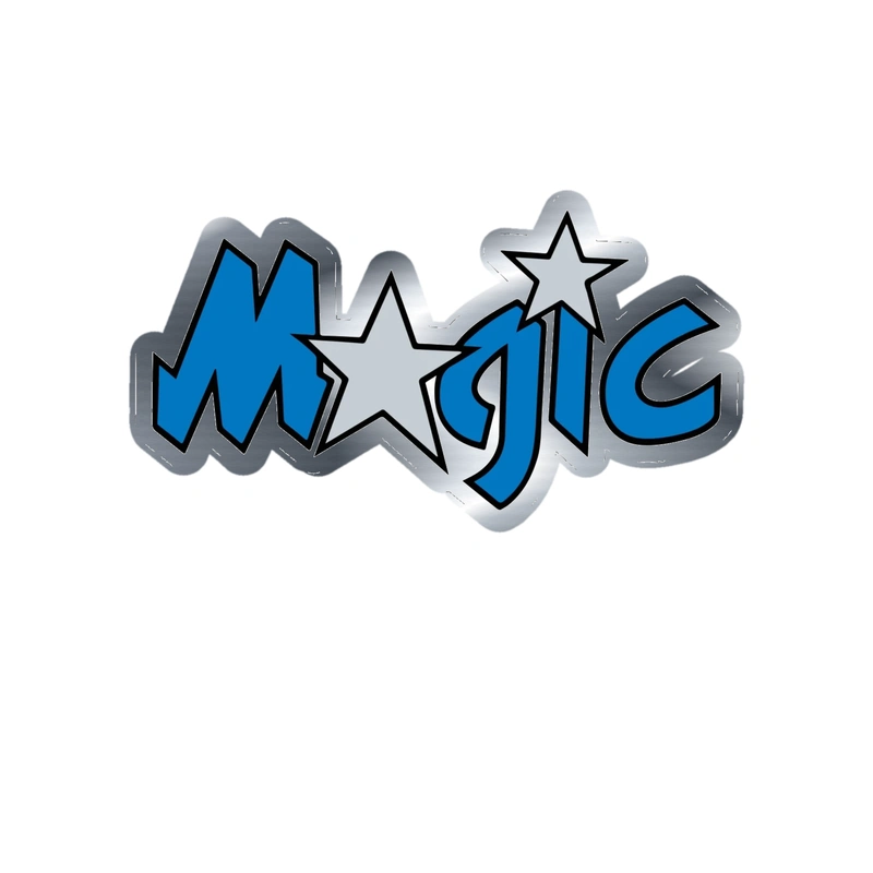 Orlando Magic - Image 6 - Silver Chrome Vinyl Sticker - Custom Size