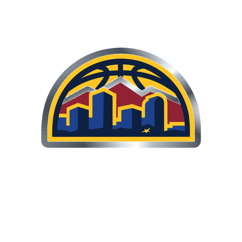 Denver Nuggets - Image 6 - Silver Chrome Vinyl Sticker - Custom Size