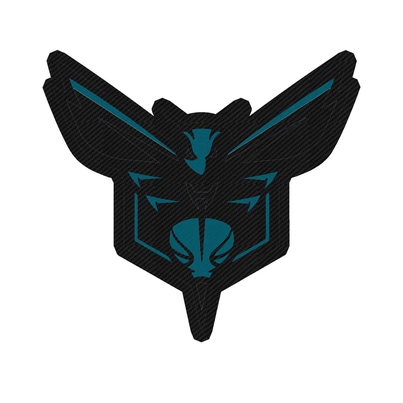 Charlotte hornets - Image 2 - Carbon Fiber Vinyl Sticker - Custom Size