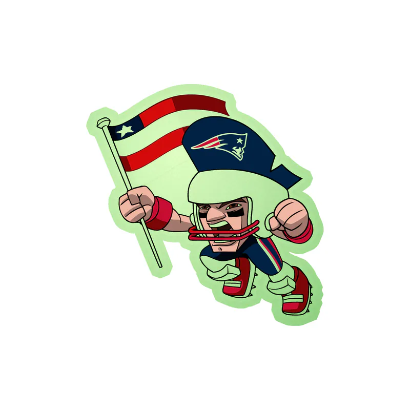 New England Patriots - Image 3 - Glow in the Dark Vinyl Sticker - Custom Size