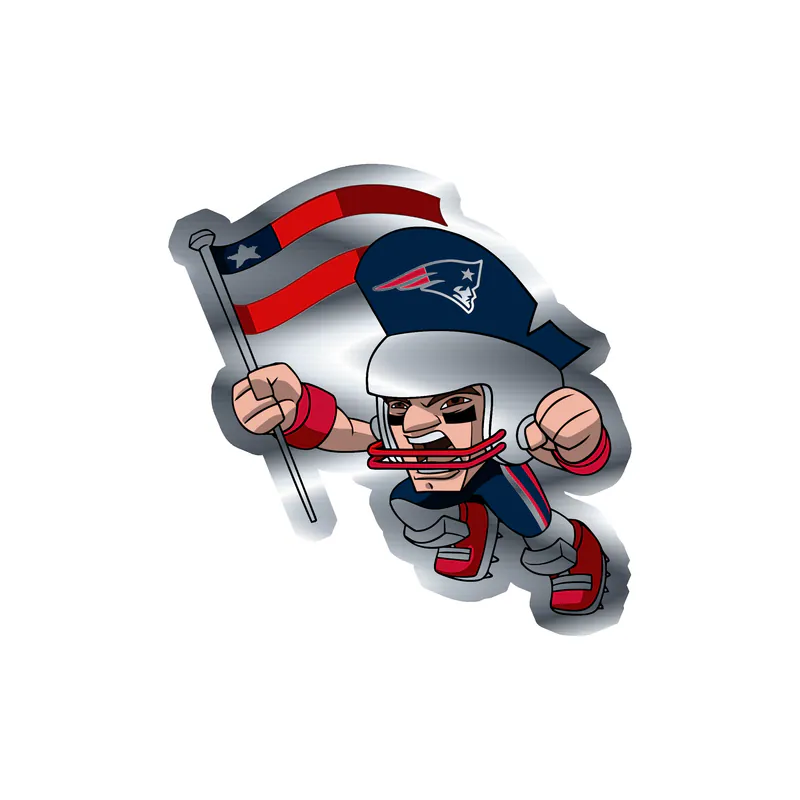 New England Patriots - Image 3 - Silver Chrome Vinyl Sticker - Custom Size