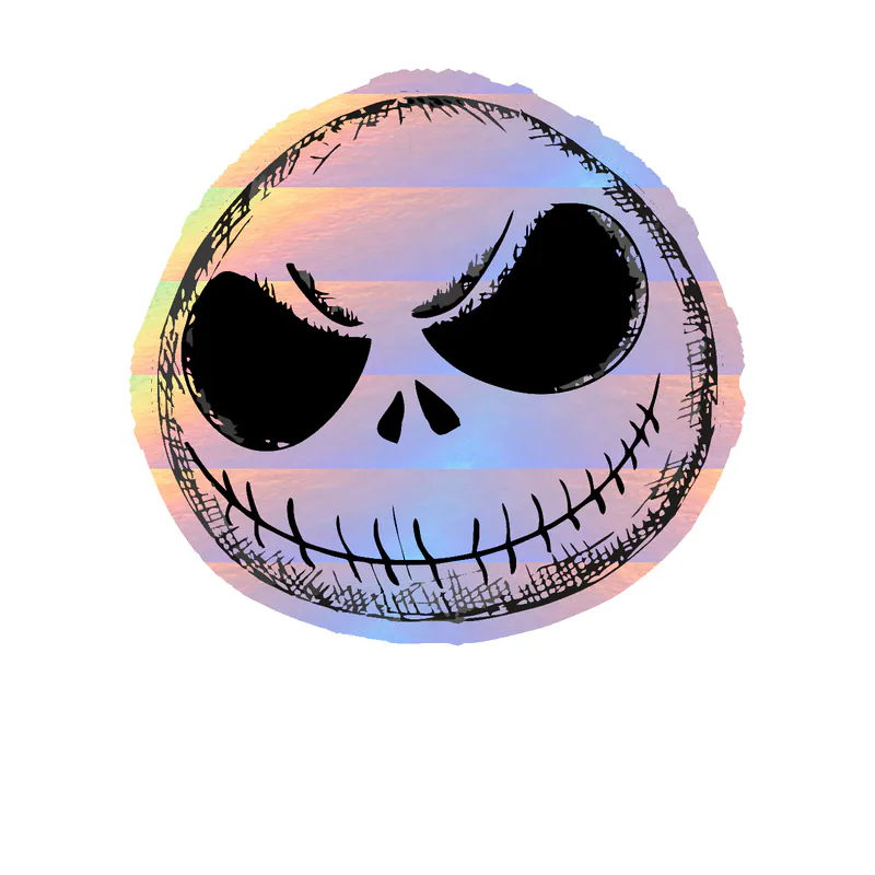 Nightmare Before Christmas Holographic Vinyl Sticker - Custom Size