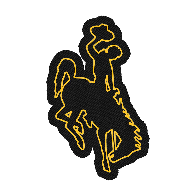 University of Wyoming - Image 2 - Carbon Fiber Vinyl Decal - Custom Size