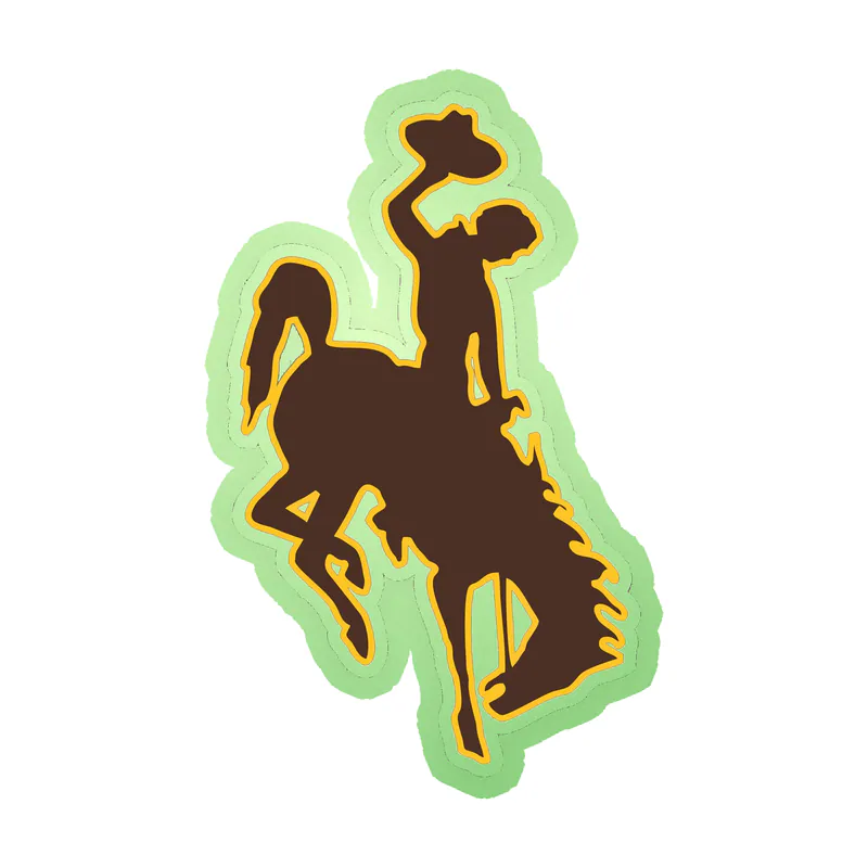 University of Wyoming - Image 2 - Glow in the Dark Vinyl Decal - Custom Size