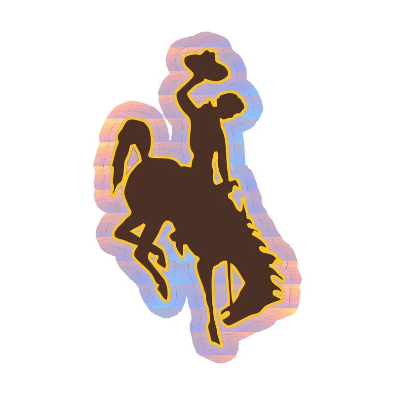 University of Wyoming - Image 2 - Holographic Vinyl Decal - Custom Size