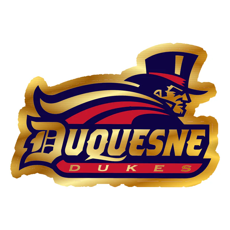 Duquesne Dukes - Gold Chrome Vinyl Decal - Custom Size