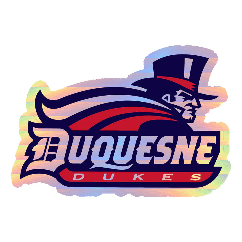 Duquesne Dukes - Holographic Vinyl Decal - Custom Size