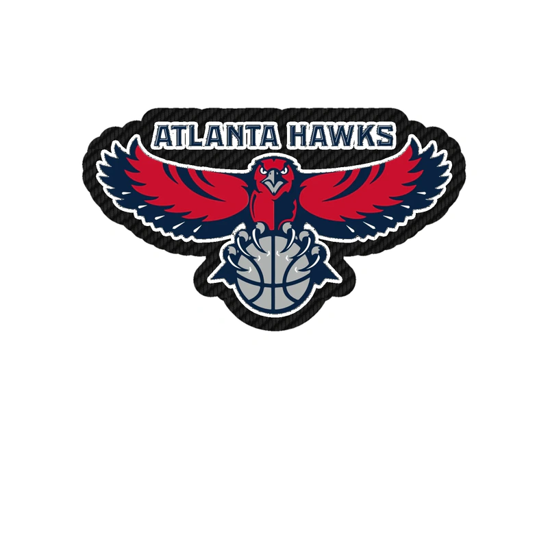 Atlanta Hawks Carbon Fiber Vinyl Sticker - Custom Size