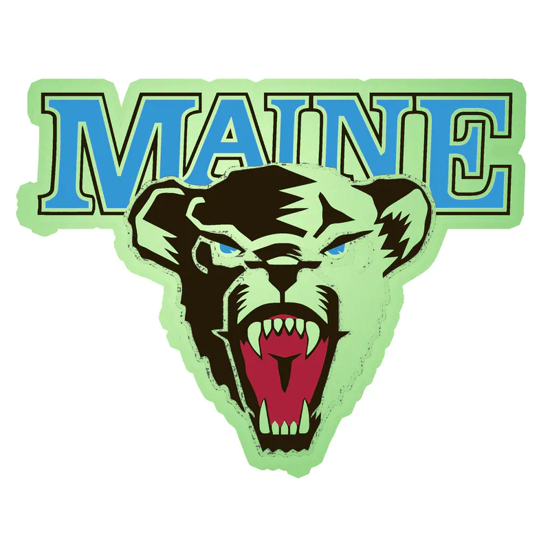Maine Black Bears Glow in the Dark Vinyl Decal - Custom Size