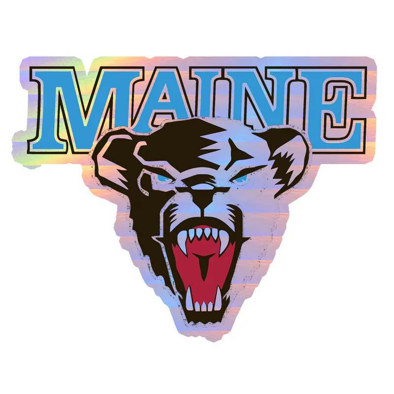 Maine Black Bears Holographic Vinyl Decal - Custom Size