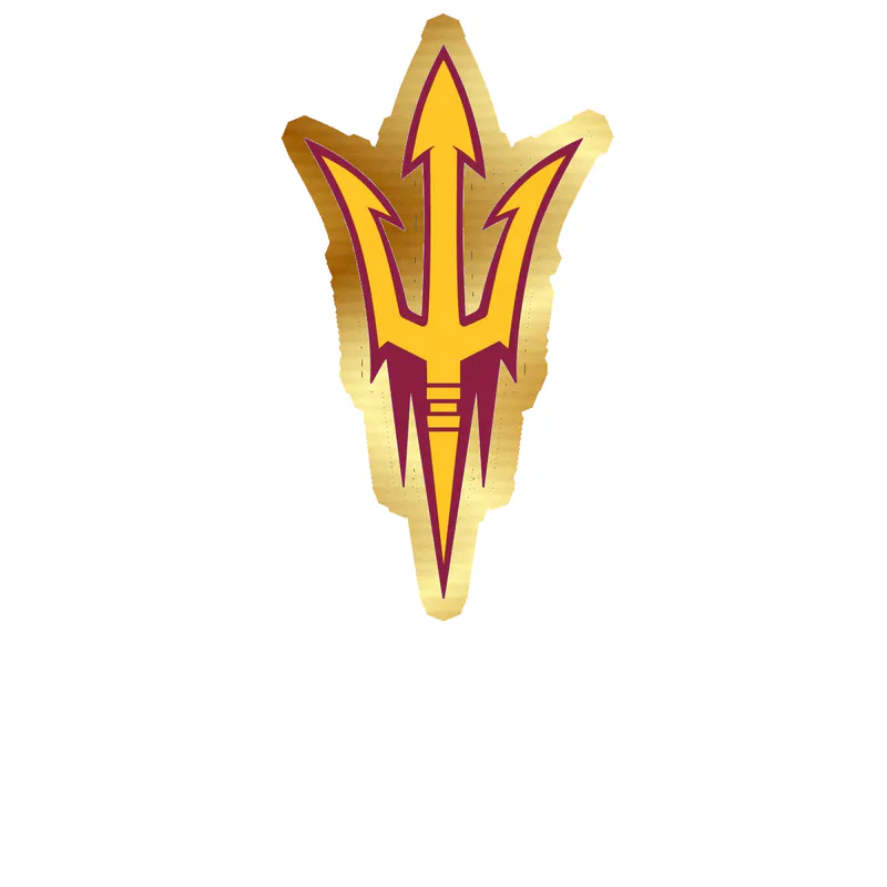 Arizona State Sun Devils - Image 2 - Gold Chrome Vinyl Decal - Custom Size
