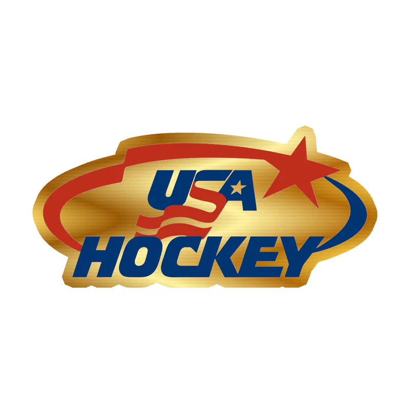 USA Hockey National Team - Image 1 - Gold Chrome Vinyl Sticker - Custom Size