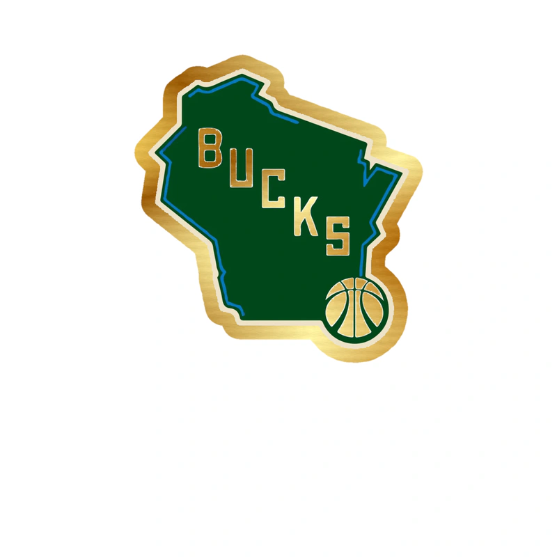 Milwaukee Bucks - Image 5 - Gold Chrome Vinyl Sticker - Custom Size